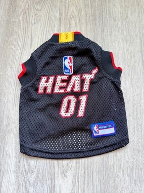 NBA Miami Heat - Black and Red Pet/Small Dog Basketball Jersey - size XS